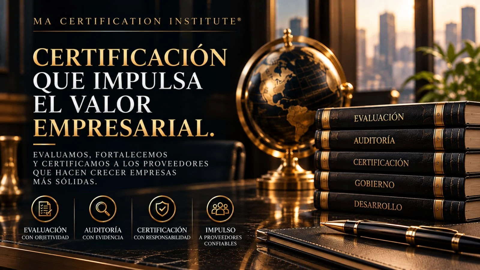 Evaluación, auditoría y certificación empresarial en ambiente ejecutivo
